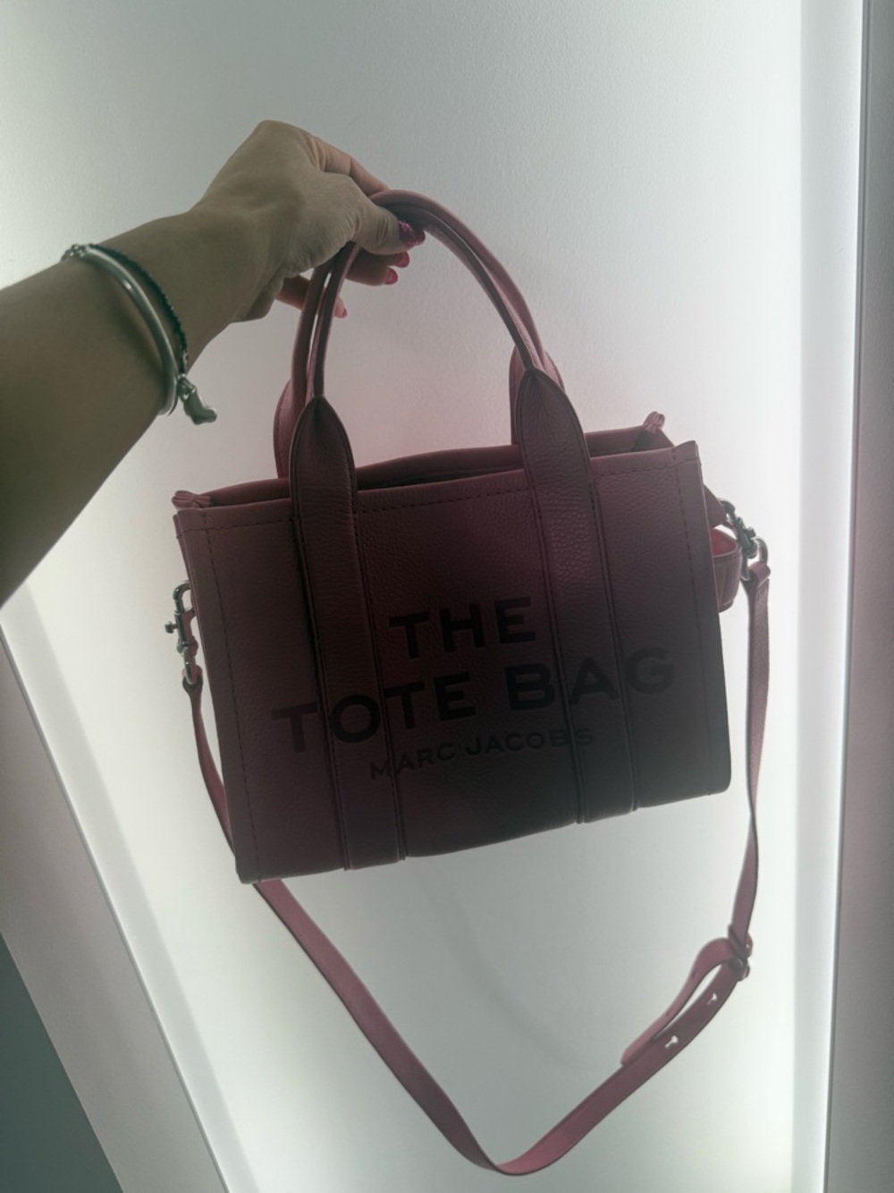 Marc Jacobs Tote Bag in Rosewood Pink Pebbled Leather